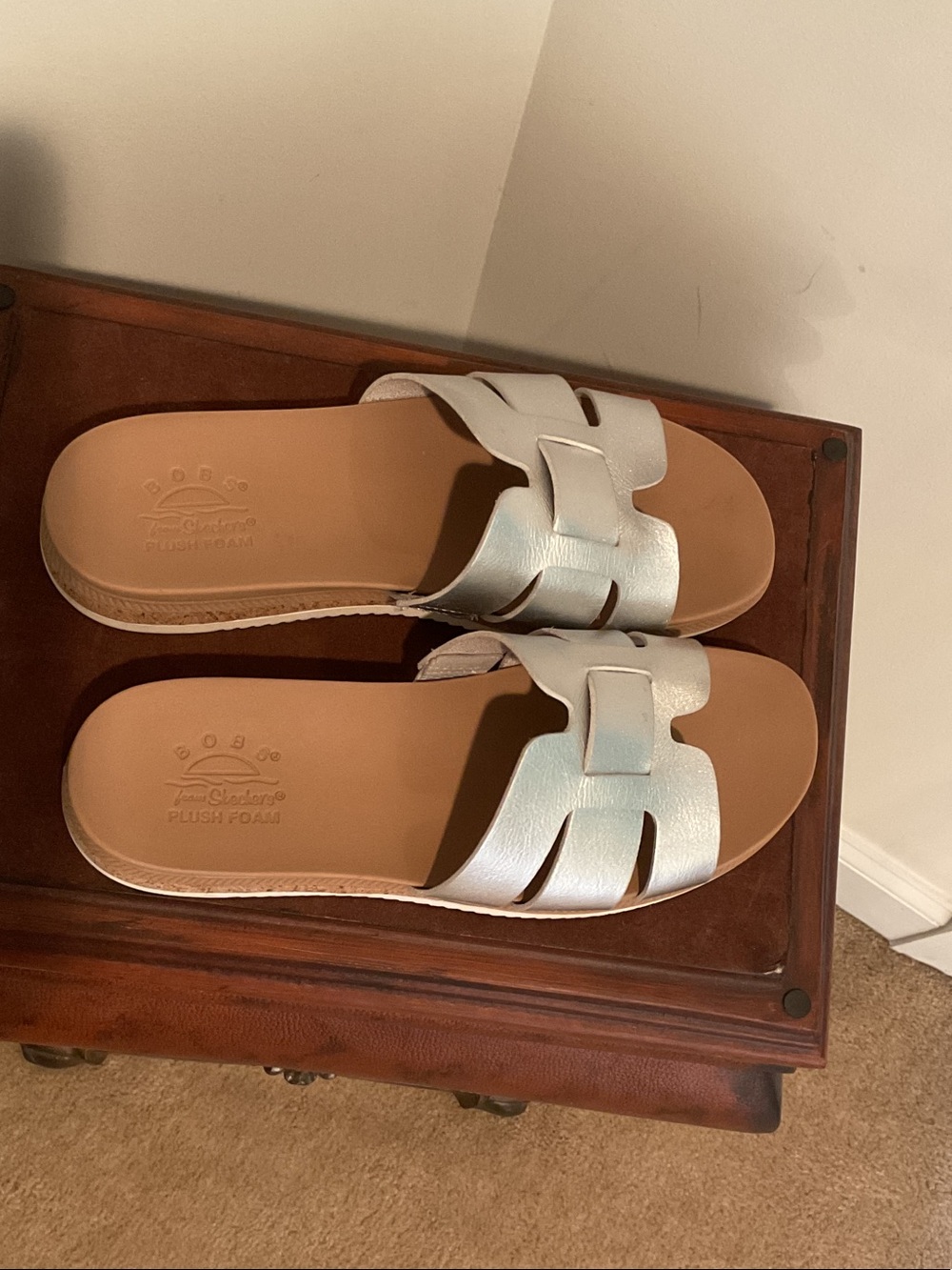 BOBS from Skechers Silver Slide Sandals for Women - Picture 2 of 5